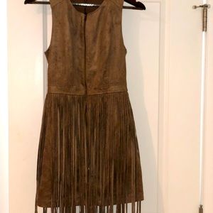 BCBG faux suede dress-